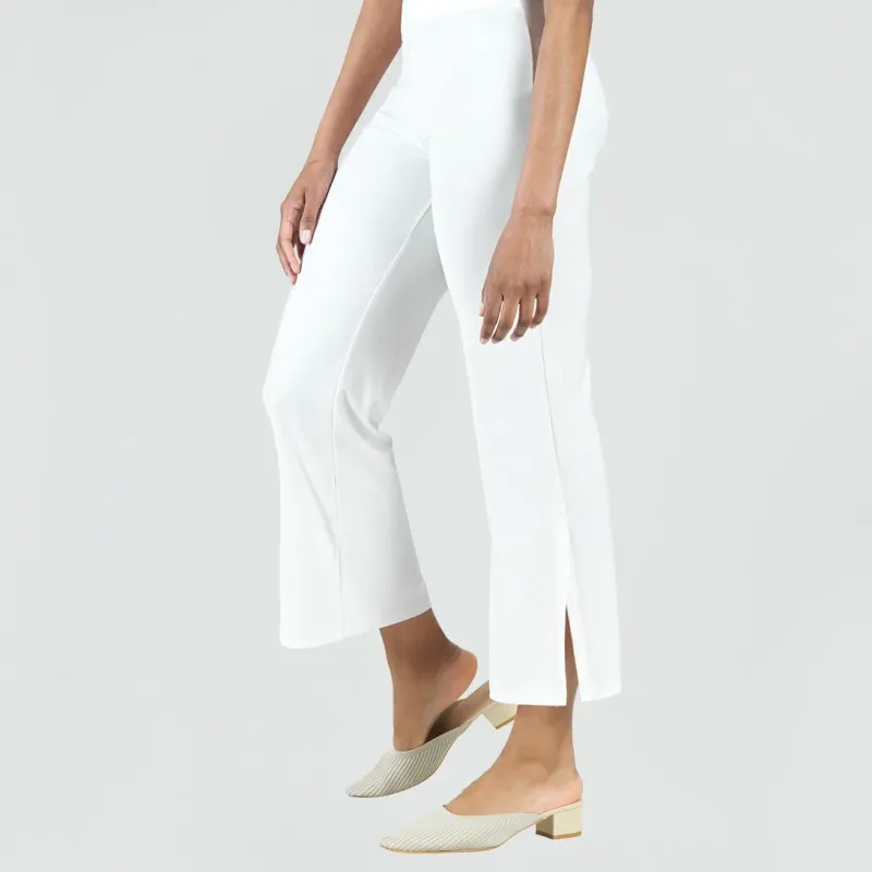 Ivory Side Slit Ankle Pant