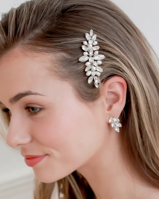 Freshwater Pearl/Crystal  Classic Hair Comb