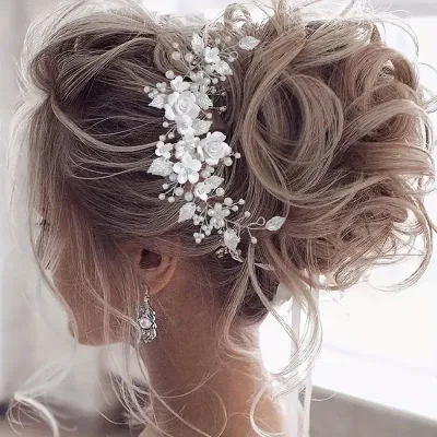 Beautiful Handmade Acrylic Floral Hair Vine