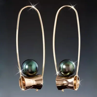 Black Tahitian Pearl Earrings