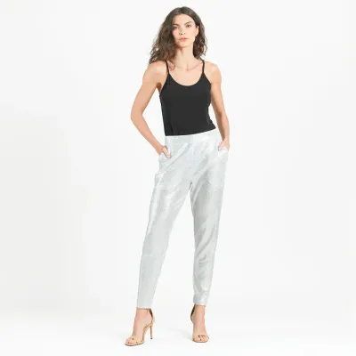 Silver Glitter Foil - Jogger Pocket Pant