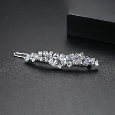 Multi Shaped AAAA Cubic Zirconia Barette Multi Shaped AAAA Cubic Zirconia Barette