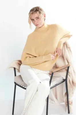 Mock Neck Dolman Sleeve Super Soft Sweater