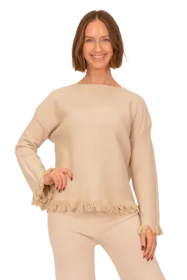 Catherine Lillywhite's Italian Frayed Edge Sweater Catherine Lillywhite's Italian Frayed Edge Sweater