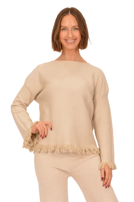 Catherine Lillywhite's Italian Frayed Edge Sweater Catherine Lillywhite's Italian Frayed Edge Sweater