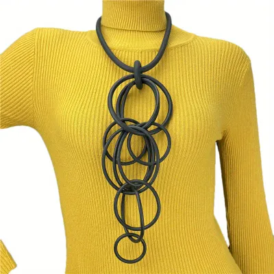 Designer Inspired Hand Made Unique Muti Vegan Leather Cord Necklace Designer Inspired Hand Made Unique Muti Vegan Leather Cord Necklace