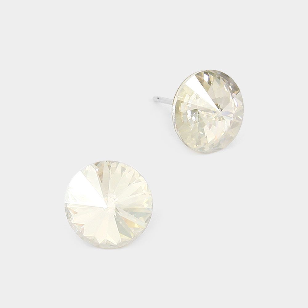 10mm Round Genuine Austrian Crystal Stud Earrings