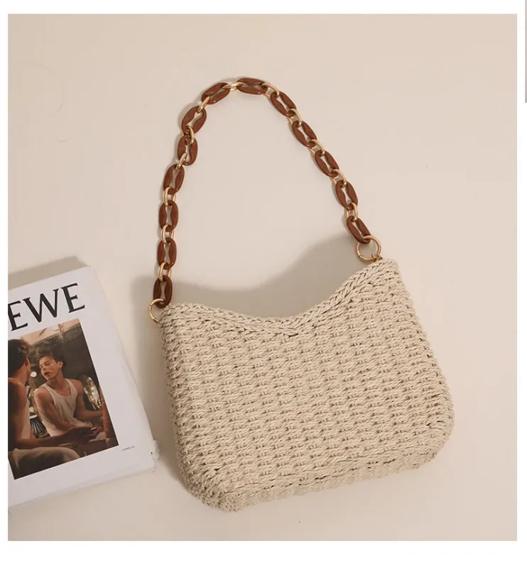 Straw Braided Crossbody Handbag Straw Braided Crossbody Handbag