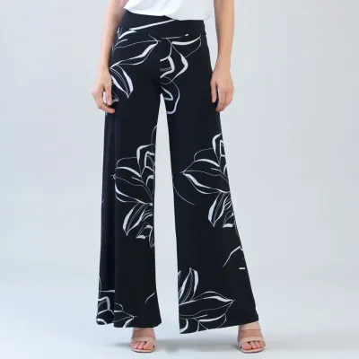 Floral Outline Signature Palazzo Pant