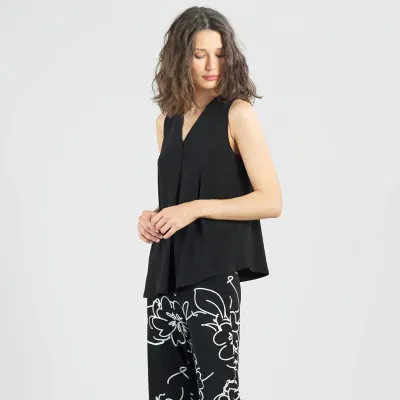 Black Asymmetrical Tunic Tank