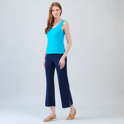 Turquoise Reversible U or V Neckline Tank