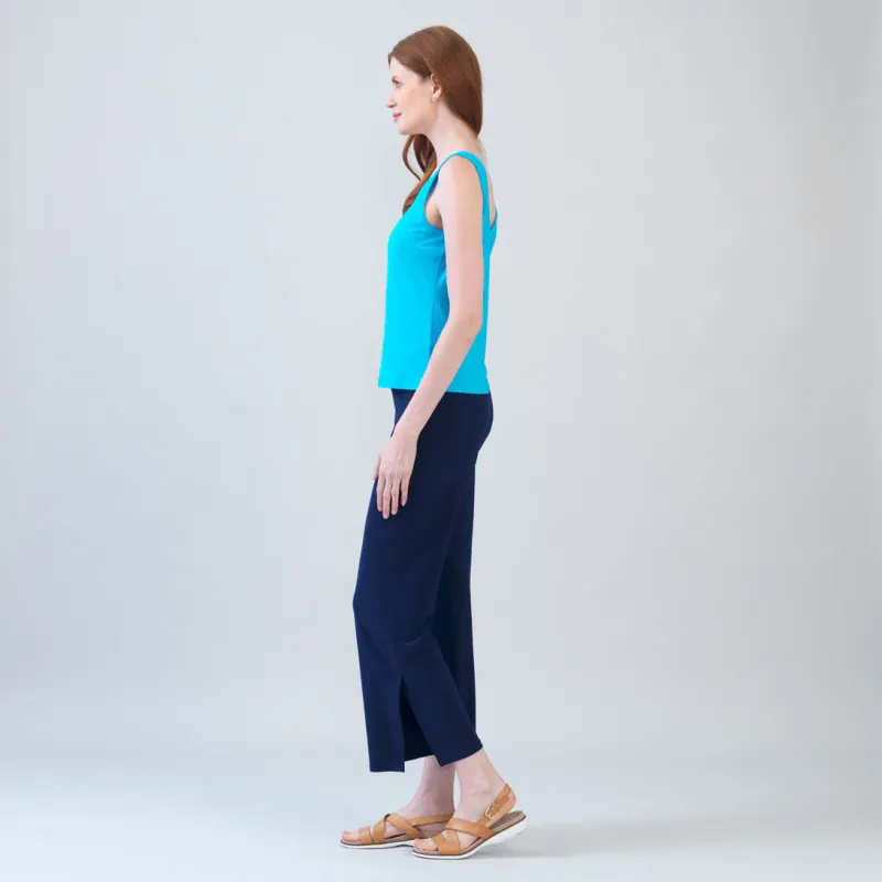 Turquoise Reversible U or V Neckline Tank