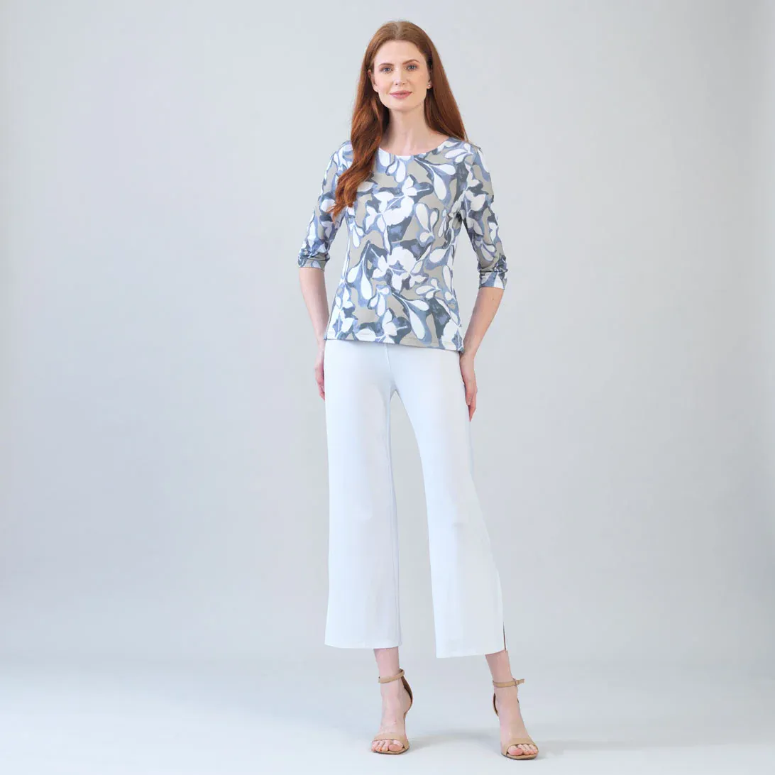 Orchid Veil Scoop Neck Half Sleeve Top