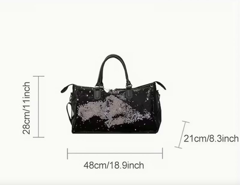 Large Sequin Travel/Gym Duffel Bag