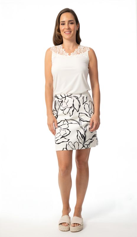Bali White/Black Floral Skort Bali White/Black Floral Skort