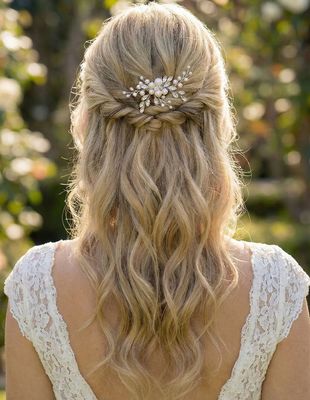 Soft Ivory Pearl/Marquis Botanical Hair Comb