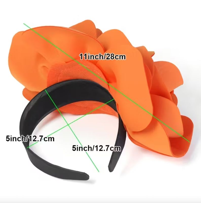 Orange Large Floral Fascinator