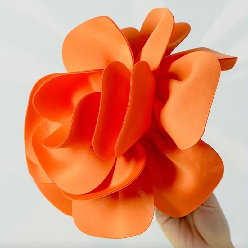 Orange Large Floral Fascinator Orange Large Floral Fascinator