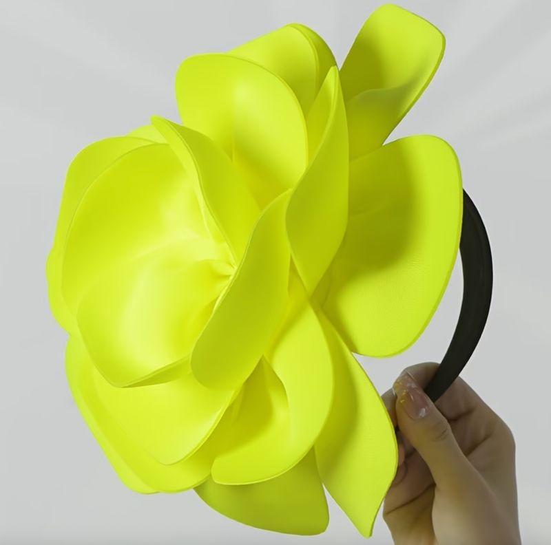 Lemon Large Floral Fascinator