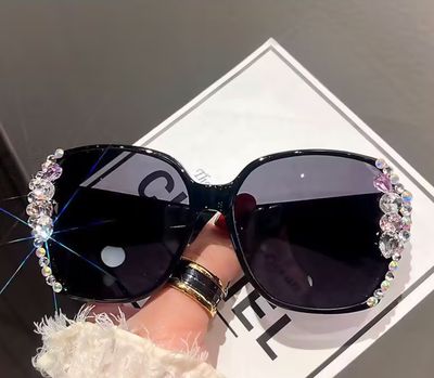 Designer Look Stunning Embellished Sunglasses