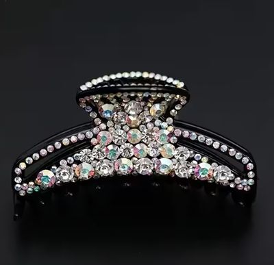 Crystal Embellished Black Hair Claw
