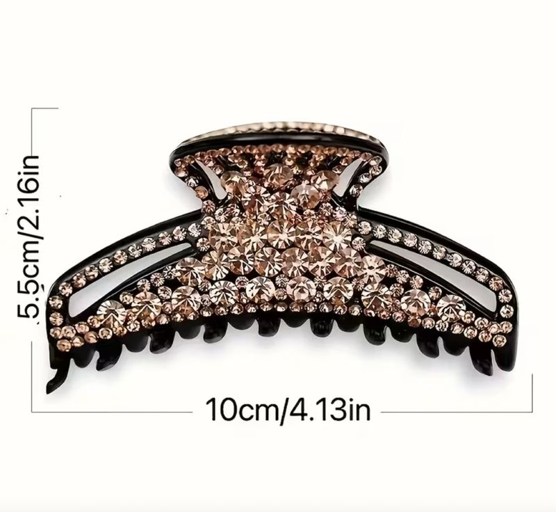 Crystal Embellished Black Hair Claw