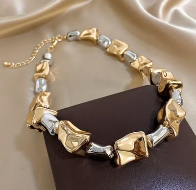 Gold/Silver Irregular Shape Fashion Necklace