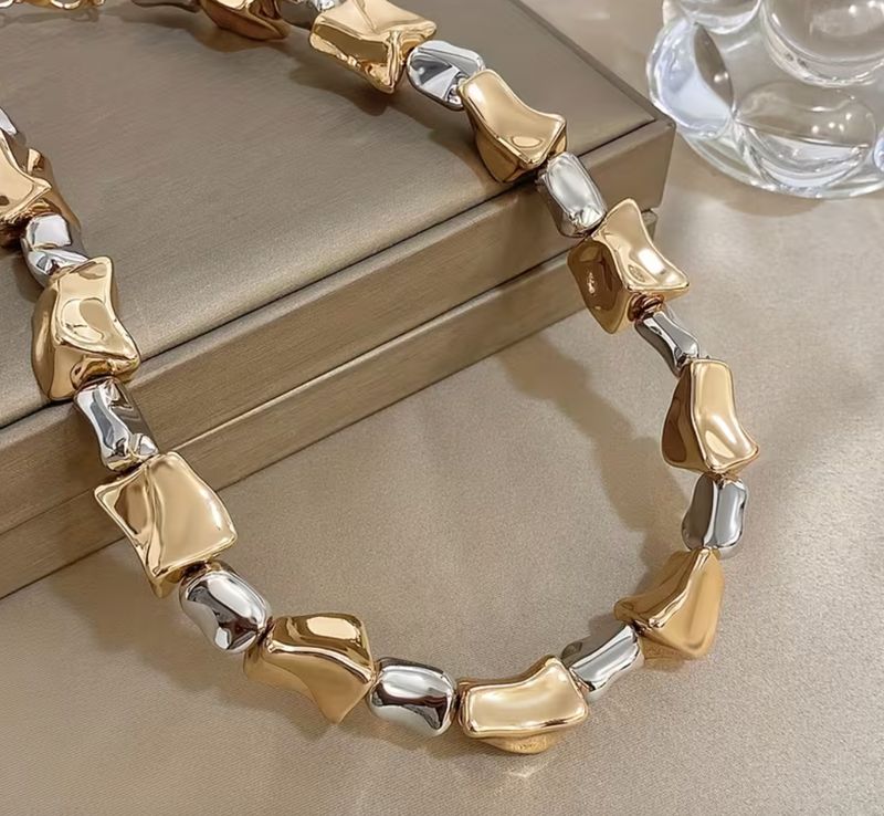 Gold/Silver Irregular Shape Fashion Necklace