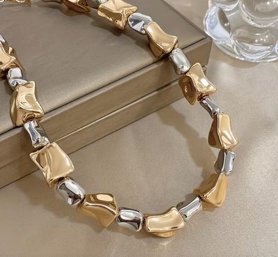 Gold/Silver Irregular Shape Fashion Necklace