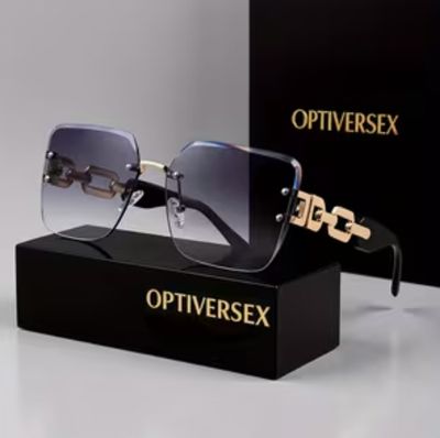 Designer Look Rimless Sunglasses