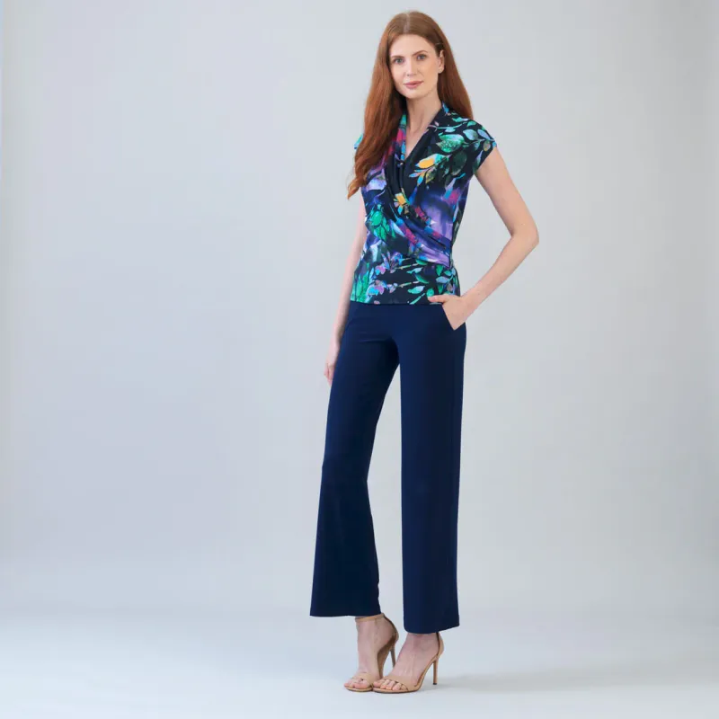 Floral Dream Surplice Crossover Top