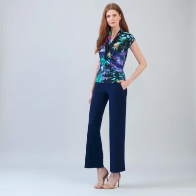 Floral Dream Surplice Crossover Top