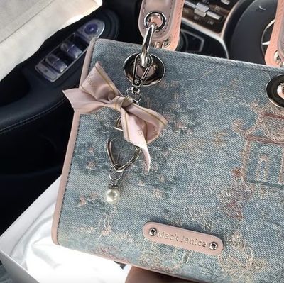 Small Lite Blue Double Handel Handbag