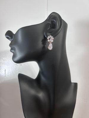 Multi Shaped Cubic Zirconnia Pear Drop Earring