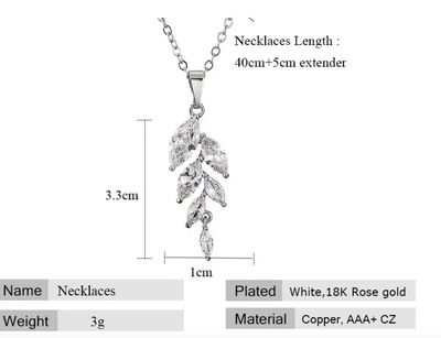 Gold Platted Staggered AAA CZ Marquis Pendant Necklace
