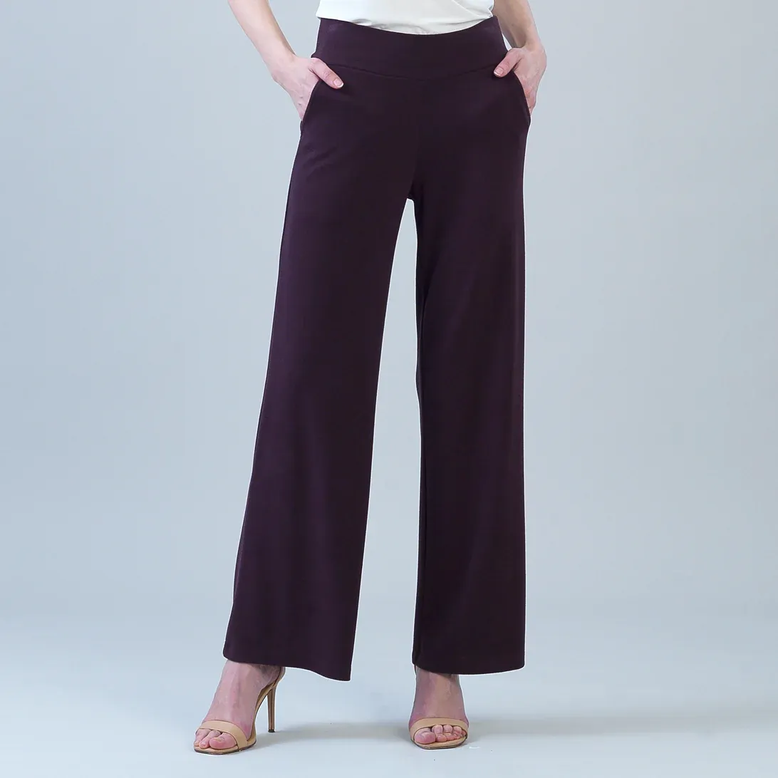 Eggplant Lounge Knit Wide Leg Pocket Pant Eggplant Lounge Knit Wide Leg Pocket Pant