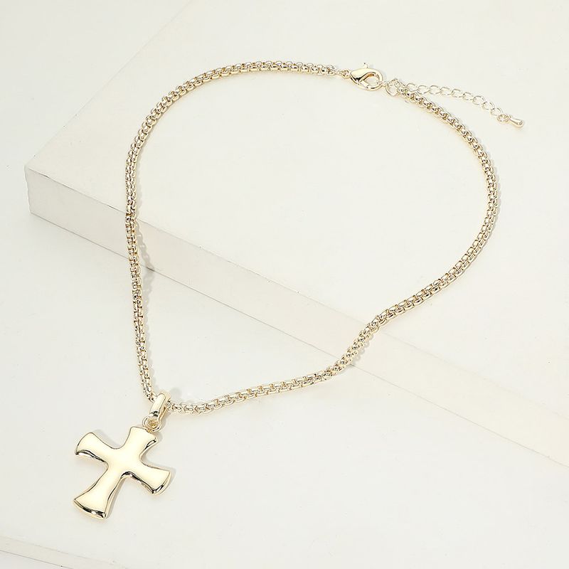 14K Gold Plated Cross Pendant Necklace