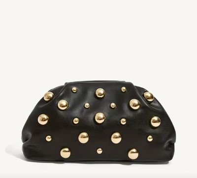 Soft Black Vegan Leather Gold Stud Handbag Soft Black Vegan Leather Gold Stud Handbag