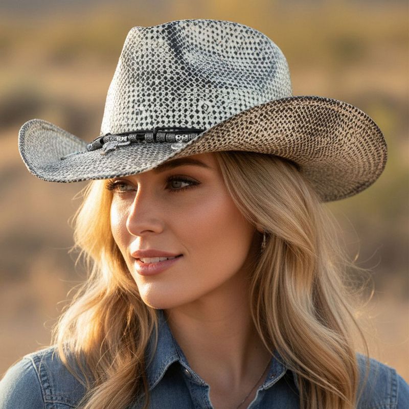 Handmade Vintage Steer Head Western Straw Cowboy Hat Handmade Vintage Steer Head Western Straw Cowboy Hat