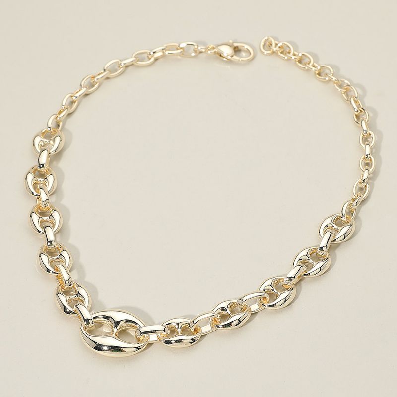 Designer Look 14K Gold Plated Mariner Link Chain Necklace