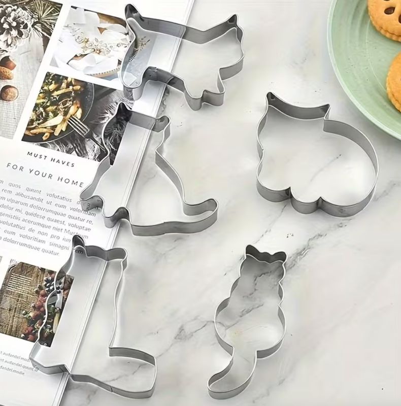 Stainless Steel Cat Cookie Cuters Stainless Steel Cat Cookie Cuters