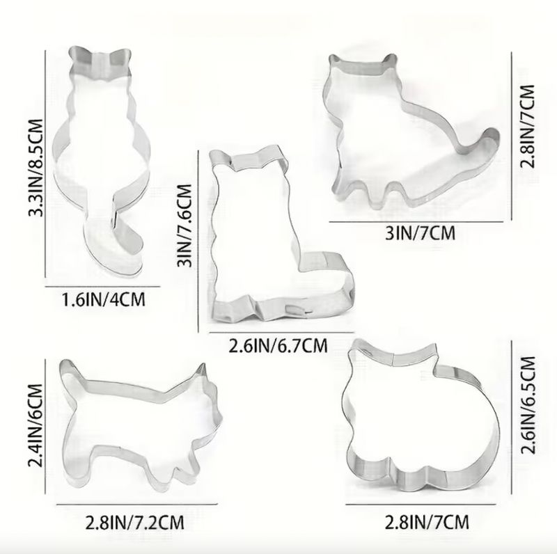 Stainless Steel Cat Cookie Cuters