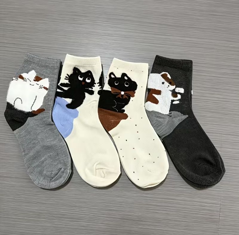 Cozy Fuzzy Cat Ankle Sock Cozy Fuzzy Cat Ankle Sock