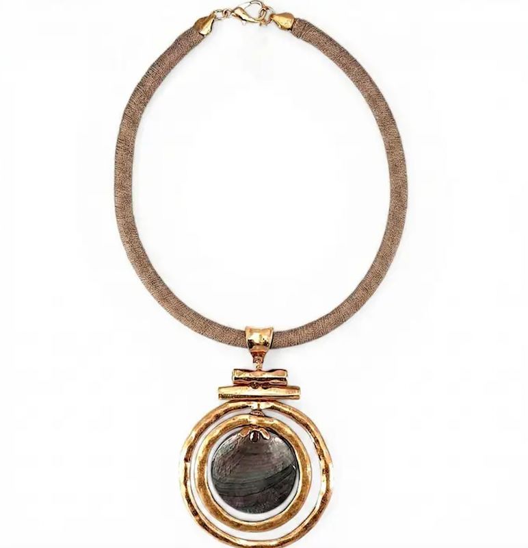 Mother of Pearl Statement Collar Necklace