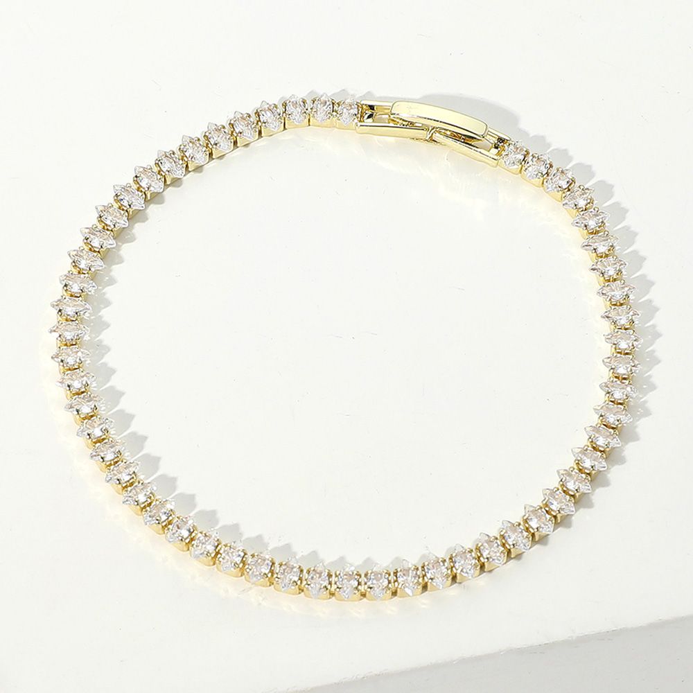 Marquise CZ Stone Tennis Chain Evening Bracelet