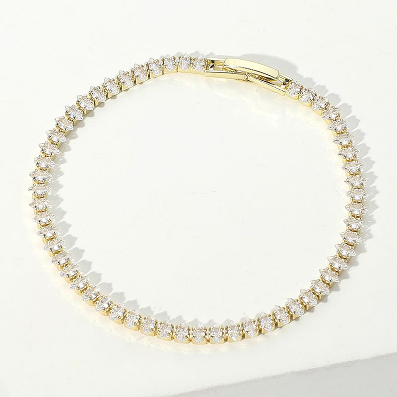 Marquise CZ Stone Tennis Chain Evening Bracelet