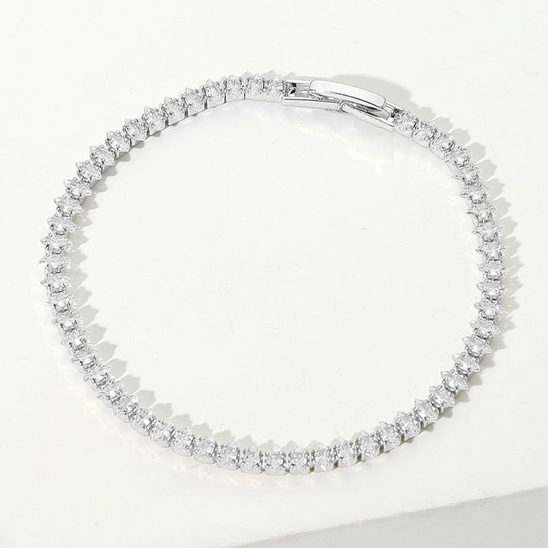 Marquise CZ Stone Tennis Chain Evening Bracelet