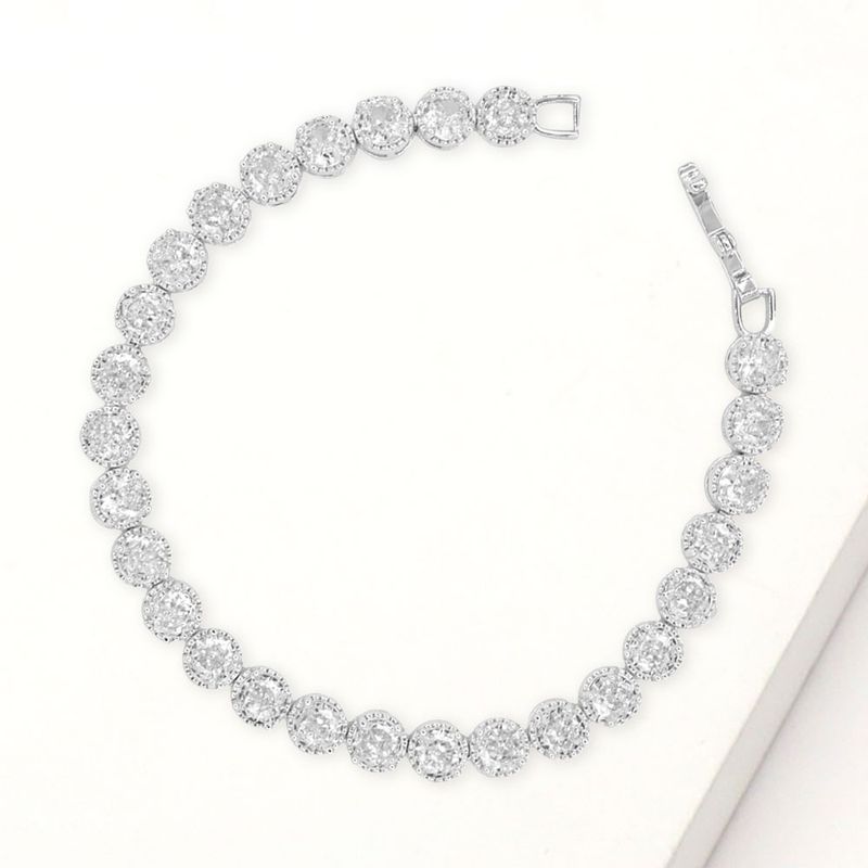 Stunning Round Cut CZ Stone Tennis Bracelet