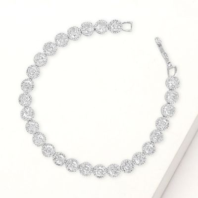 Stunning Round Cut CZ Stone Tennis Bracelet