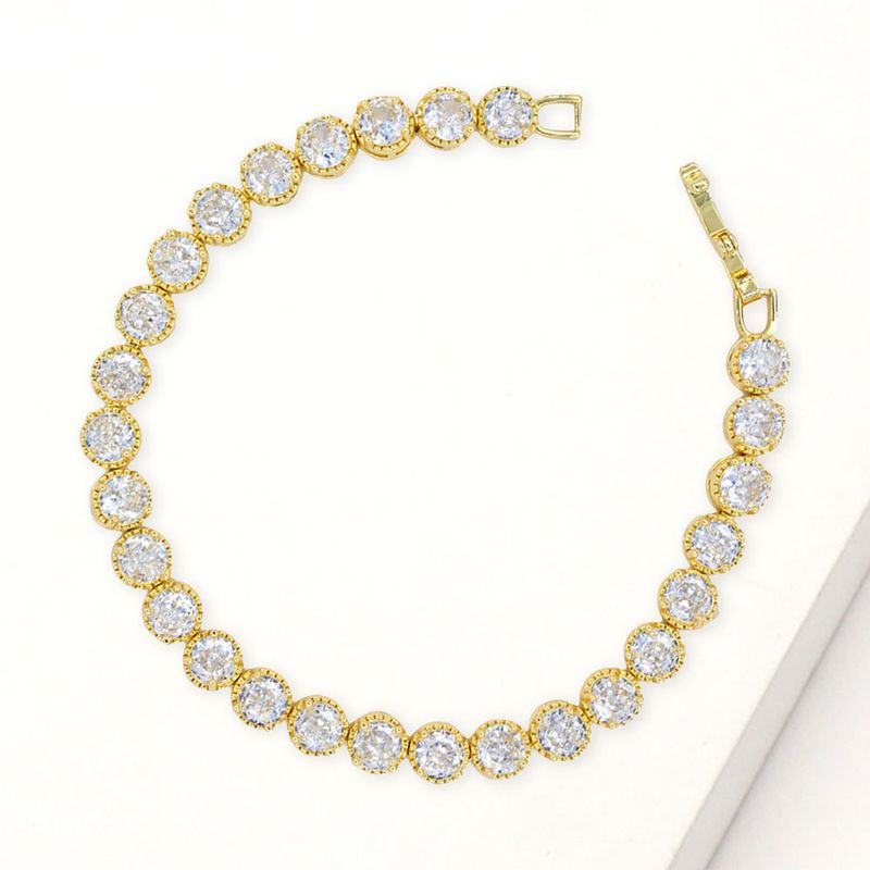 Stunning Round Cut CZ Stone Tennis Bracelet